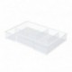 Leitz 52150002 - Bandeja organizadora para bucs de cajones Plus y WOW, 4 compartimentos, Transparente, Plástico