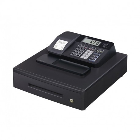 Casio SE-G1MB - Caja registradora cajón grande para dinero, impresora y pantalla para cliente , color negro