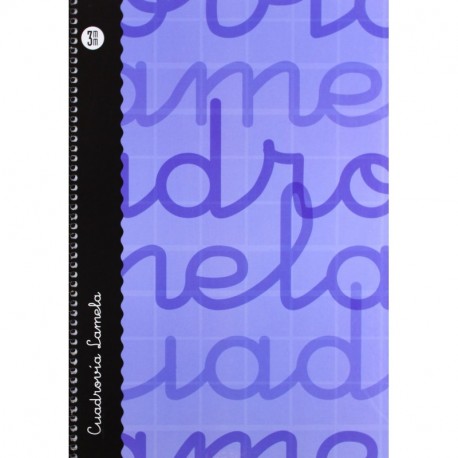 Lamela 99-N - Cuaderno con espiral A4, folio, tapa dura, color azul, talla 80 páginas/ 3 mm
