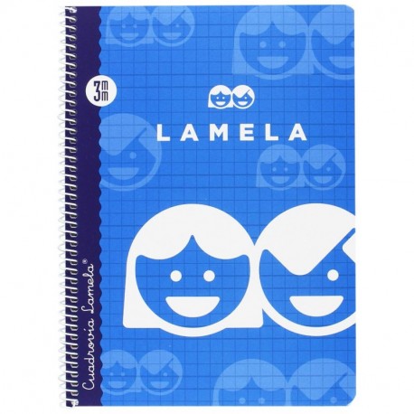 Lamela 07003 - Cuaderno Básico con Espiral, 40 hojas, 3 mm, Tamaño A5, Colores/Modelos Surtidos
