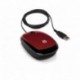 HP X1200 - Ratón con cable USB, 1200 dpi, cable , Rojo
