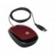 HP X1200 - Ratón con cable USB, 1200 dpi, cable , Rojo
