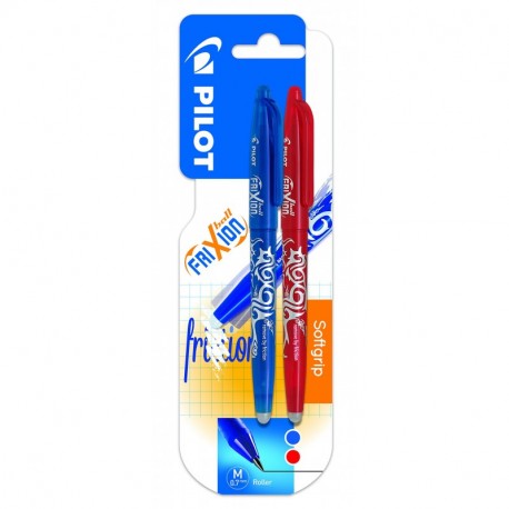 Pilot Spain Frixion Ball - Bolígrafo borrable, 2 unidades, color azul y rojo