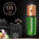 Duracell HR06-P - Pack de 4 pilas recargable con tecnología NiMH , color verde y dorado