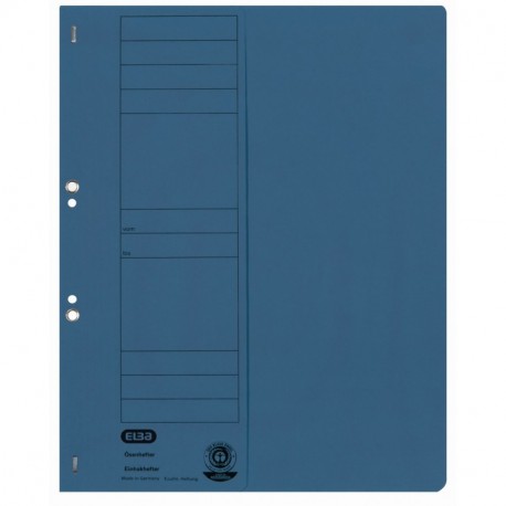 Elba 21451BL - Carpeta clasificadora con grapado 250 g/m², cartón manila, aproximadamente 200 hojas A4, media cubierta front