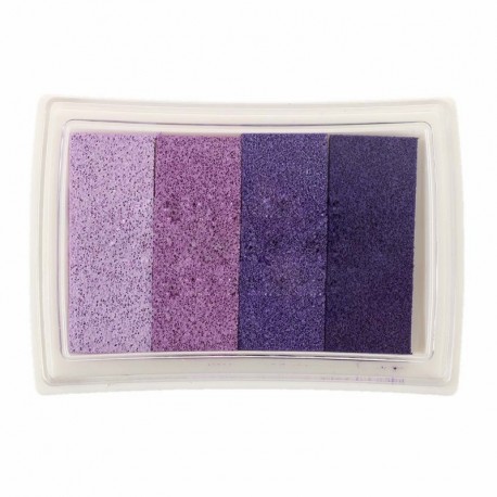 SODIAL R Almohadilla Tinta para Sello Tampon Color Violeta Gradiente Scrapbooking