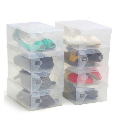 Zapatos Apilable Plegable Organizador Transparente Para Hombres Y Mujeres Pack De 20 Cajas Ahorre Zapatos Transparentes De Pl