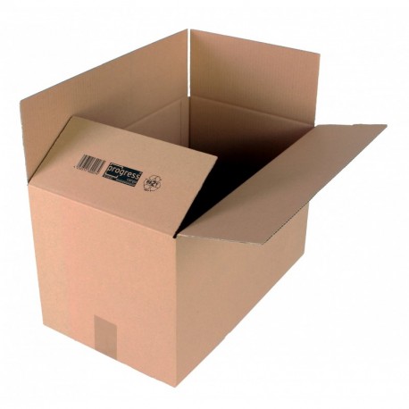 progressCARGO - PC K10.07 - Caja de embalaje, cartón ondulado, 1 ondulación, 500 x 300 x 300 mm, 20 unidades, color marrón