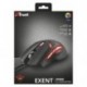 Trust Gaming GXT 152 - Ratón para gaming iluminación LED, 6 botones, 2400 DPI, PC/Mac , color negro y rojo