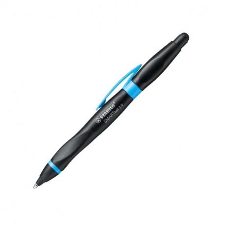 STABILO SMARTball 2.0 - Bolígrafo y lápiz digital para diestros, color de tinta negro, para tablets, PC y smartphones , colo