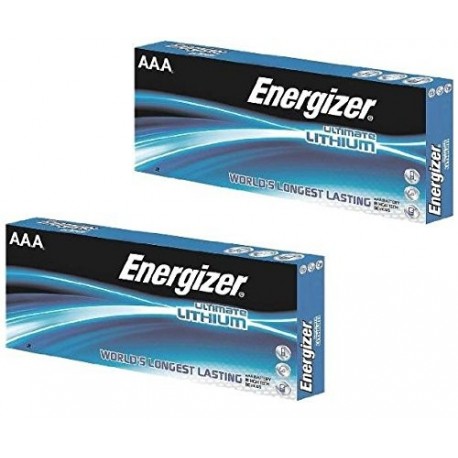 Energizer Ultimate Lithium 20 pilas Micro AAA de 1,5 V, 1260 mAh L92