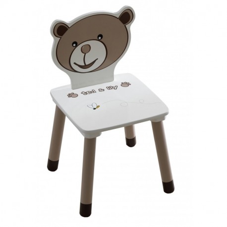 Demeyere 234551 Ted & Lily - Silla infantil, color blanco y beige