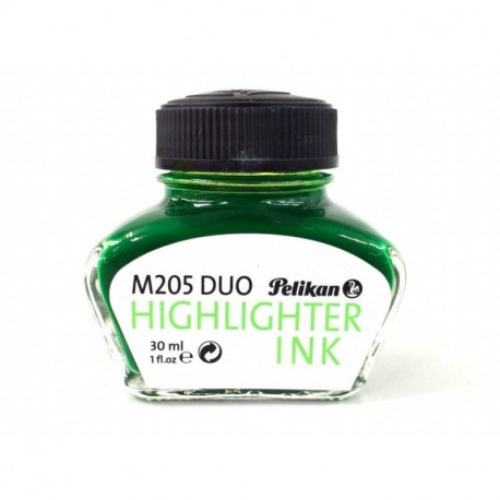 Pelikan 339580 - Tinta fluorescente para pluma M 205 DUO 30 ml, tinta verde 