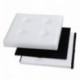 SONGMICS Baúl Puff Taburete de almacenaje Plegable 38 x 38 x 38 cm Carga máxima de 300 kg Asas fáciles de Transportar Blanco 