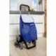 Gimi Tris Floral Azul Carrito Compra con 6 Ruedas, 41x51x102 cm