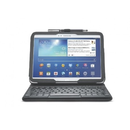 Kensington KeyFolio Pro TM - Funda con función atril y teclado para Samsung Galaxy Tab® 3 10.1