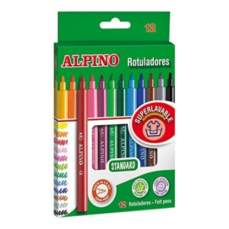 Alpino AR001002 - Pack de 12 rotuladores, colores surtidos