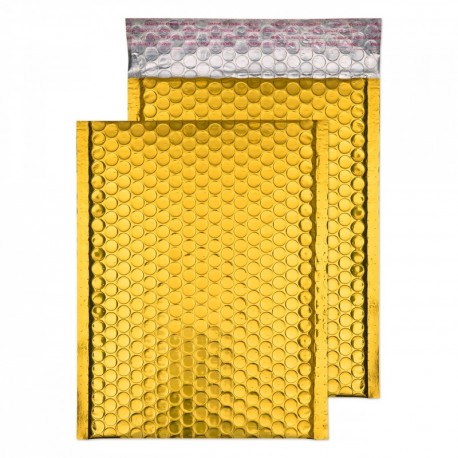 Purely Packaging - Sobre acolchado C5+ 100 unidades, 250 x 180 mm, cierre autoadhesivo , color dorado