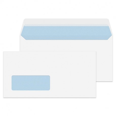 Purely Everyday 23884 - Sobres autoadhesivos con ventana DL, 110 x 220 mm, 500 unidades , color blanco