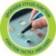STABILO SMARTball 2.0 - Bolígrafo retráctil ergonómico con puntero para pantallas táctiles - Tinta azul - Cuerpo negro/azul -