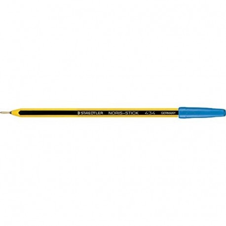 Staedtler Noris Stick 434 M, Bolígrafos, Azul, Pack de 20