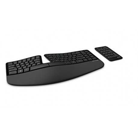 Microsoft Sculpt Ergonomic for Business - Teclado RF inalámbrico, Oficina, QWERTY, Inglés, USB, Batería 