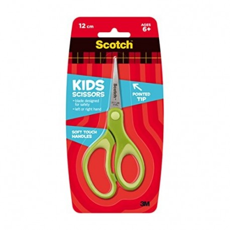 3 M Scotch Kids 57058 Tijeras, 12 cm, Punta Afilada Material Suave, surtido: colores aleatorios