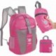 Packable Mochila Plegable Ligera Mochila-Uso como Bolsa de Viaje-Se pliega en el Bolsillo Interior Pink 