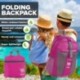 Packable Mochila Plegable Ligera Mochila-Uso como Bolsa de Viaje-Se pliega en el Bolsillo Interior Pink 