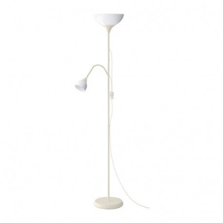 Lámpara de pie IKEA - Con lámpara de lectura - 176 cm de alto - en color blanco