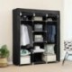 SONGMICS Armario Closet organizador Textil Plegable Color Negro 175 x 150 x 45 cm RYG12B