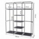 SONGMICS Armario Closet organizador Textil Plegable Color Negro 175 x 150 x 45 cm RYG12B