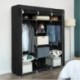 SONGMICS Armario Closet organizador Textil Plegable Color Negro 175 x 150 x 45 cm RYG12B