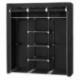 SONGMICS Armario Closet organizador Textil Plegable Color Negro 175 x 150 x 45 cm RYG12B