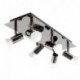 MiniSun - Moderno plafón para el techo Zweig con 6 focos ajustables y base rectangular - cromo pulido negro