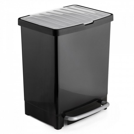 Cubo basura papelera con 2 compartimentos de 3 litros 28,4x18x27h cm J