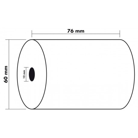 Exacompta Offset - Rollo, 76 x 60 x 12 mm, 60 gr