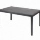 Saturnia 8330126 - Mesa resina ratán 150 x 90 cm, color antracita