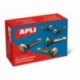 APLI 12284 - Encuadernadores metálicos dorados 17 mm , 100 unidades