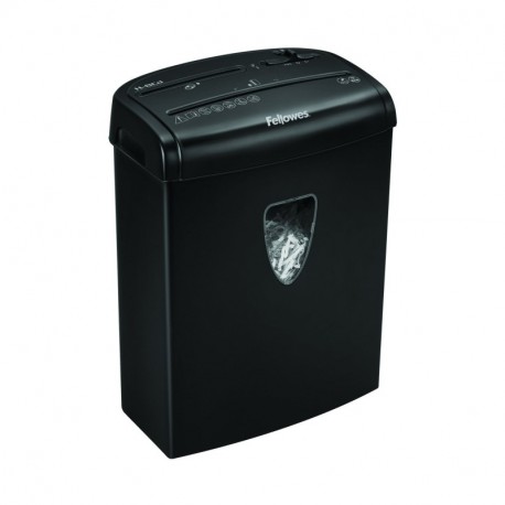 Fellowes H-8Cd - Destructora trituradora de papel, corte en partículas, 8 hojas, negro