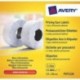 Avery PLP1226 - Rollo de etiquetas 1 línea de adhesivo permanente, 12 x 26 mm, 10 rollos/15000 unidades , color blanco