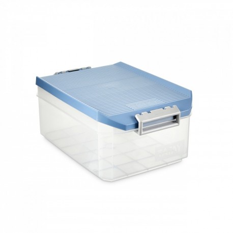 TATAY 1150207 Caja de Almacenamiento Multiusos con Tapa, 4.5l de Capacidad, Plástico Polipropileno Libre de BPA, Azul, 12 x 3