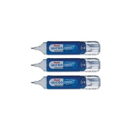 3 x Pentel Micro corrector líquido adecuada bolígrafo de punta fina de precisión 12 ml