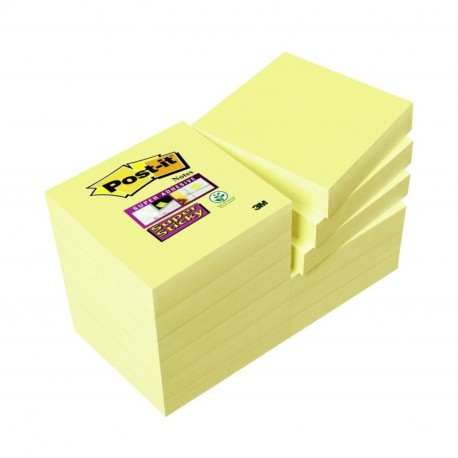 Post-It 622-12SSCY-EU - Pack de 12 blocs de notas adhesivas, 47,6 x 47,6 mm, color amarillo