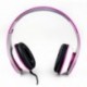 Elbe AU-545-PK - Auriculares de diadema con cable, plegables, color rosa