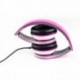 Elbe AU-545-PK - Auriculares de diadema con cable, plegables, color rosa