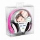 Elbe AU-545-PK - Auriculares de diadema con cable, plegables, color rosa