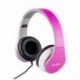 Elbe AU-545-PK - Auriculares de diadema con cable, plegables, color rosa