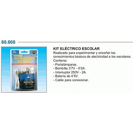 Electrodh 80.600, Kit Escolar Portal con Bombilla y Batería