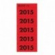 Leitz 14150025 - Etiquetas para carpetas archivadoras paquete de 100 unidades , color rojo